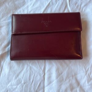 Prada Men's Burgundy Leather Bag